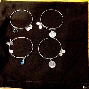 Alex and Ani Silvertone Bracelets
